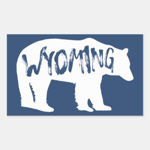 Wyoming Bär Rechteckiger Aufkleber