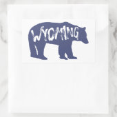 Wyoming Bär Rechteckiger Aufkleber (Tasche)