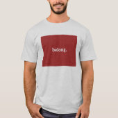 Wyoming Belong Staat Map T - Shirt (Vorderseite)