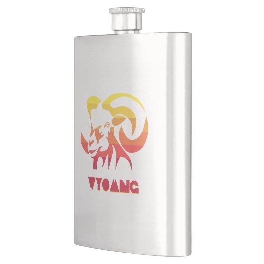 Wyoming Bighorn Sheep Flachmann (Links)