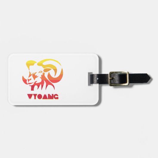 Wyoming Bighorn Sheep Gepäckanhänger (Vorderseite horizontal)