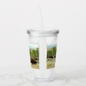 Wyoming Bison Nature Animal Fotografy Acryltrinkbecher (Links)