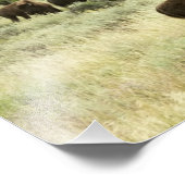 Wyoming Bison Nature Animal Fotografy Fotodruck (Ecke)