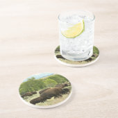 Wyoming Bison Nature Animal Fotografy Getränkeuntersetzer (Seite)