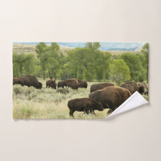 Wyoming Bison Nature Animal Fotografy Handtuch (Handtuch)