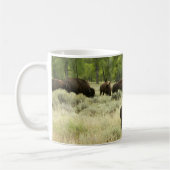 Wyoming Bison Nature Animal Fotografy Kaffeetasse (Links)