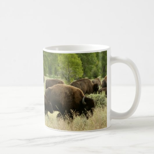 Wyoming Bison Nature Animal Fotografy Kaffeetasse (Rechts)