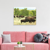 Wyoming Bison Nature Animal Fotografy Leinwanddruck (Insitu (Wohnzimmer))