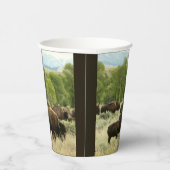 Wyoming Bison Nature Animal Fotografy Pappbecher (Rechts)