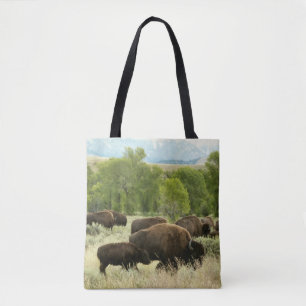 Wyoming Bison Nature Animal Fotografy Tasche
