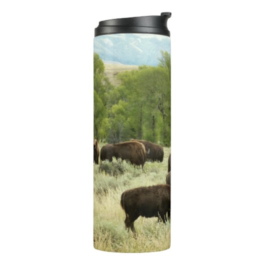 Wyoming Bison Nature Animal Photography Thermosbecher (Nach links gedreht)