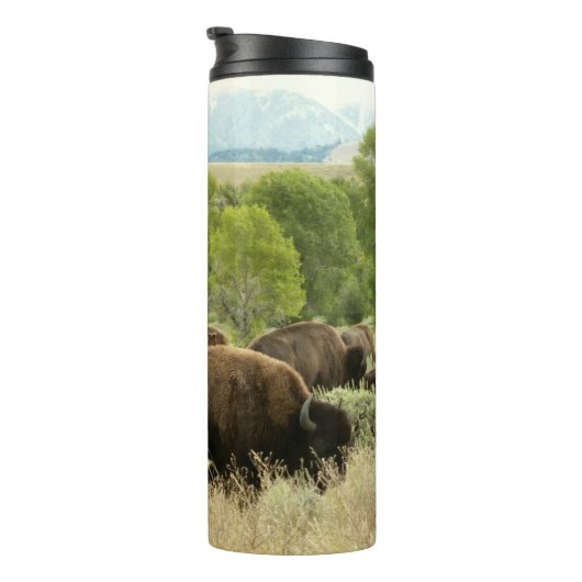 Wyoming Bison Nature Animal Photography Thermosbecher (Nach rechts gedreht)