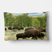 Wyoming Bison Nature Animal Photography Zubehörtasche (Rückseite)
