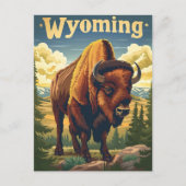 Wyoming Bison Postkarte (Vorderseite)