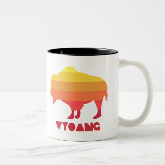 Wyoming Bison Zweifarbige Tasse (Rechts)