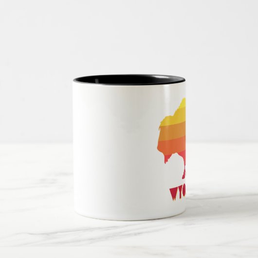 Wyoming Bison Zweifarbige Tasse (Mittel)