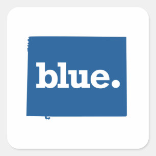 WYOMING BLauer STAAT Quadratischer Aufkleber