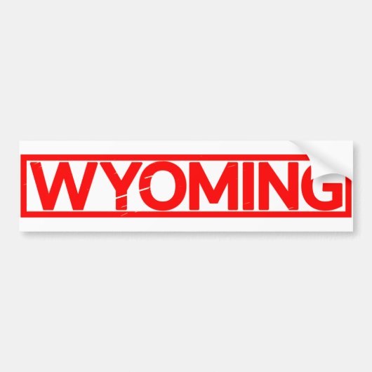 Wyoming Briefmarke Autoaufkleber (Vorne)