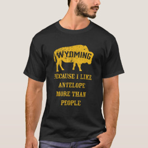 Wyoming Büffel Vintage abgenutzt State Pride   T-Shirt