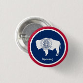 Wyoming Button, patriotische Wyoming Flag Mode Button (Vorne & Hinten)