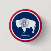 Wyoming Button, patriotische Wyoming Flag Mode Button (Vorderseite)