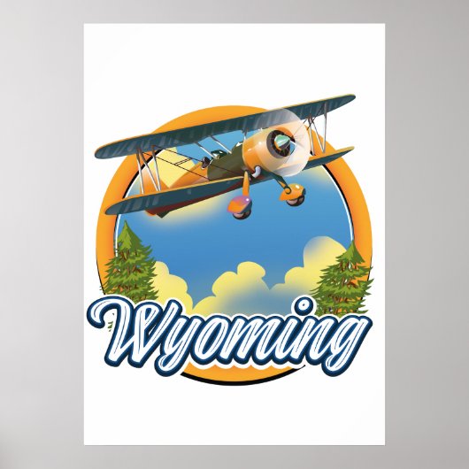 Wyoming-Cartoon-Logo Poster (Vorne)