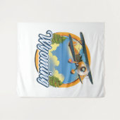 Wyoming-Cartoon-Logo Wandteppich (Vorderseite (Horizontal))