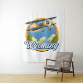 Wyoming-Cartoon-Logo Wandteppich (Beispiel)