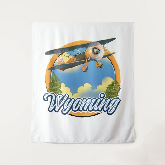 Wyoming-Cartoon-Logo Wandteppich (Vorderseite)