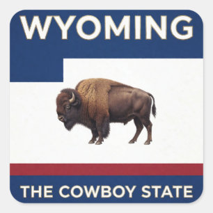 Wyoming Cowboy State Heritage Quadratischer Aufkleber