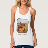 Wyoming Cowgirl am Rinderpferd Tank Top (Vorderseite)