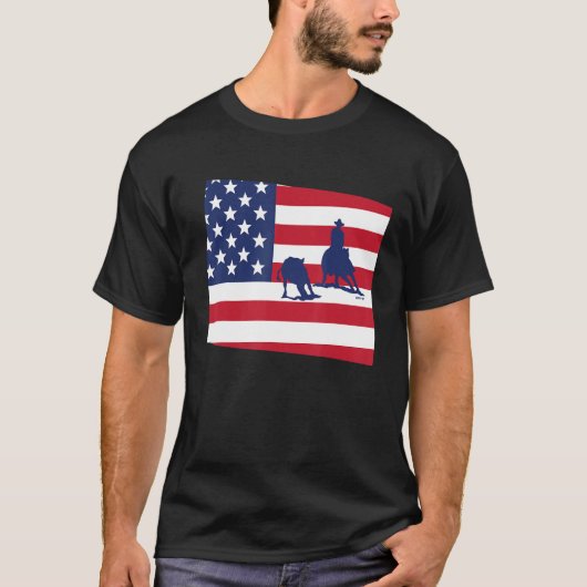 Wyoming Cutting Horse Usa T-Shirt (Vorderseite)