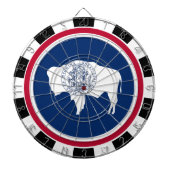 Wyoming Dartboard USA & Wyoming Flag / Spielbrett Dartscheibe (vorne)