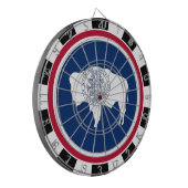 Wyoming Dartboard USA & Wyoming Flag / Spielbrett Dartscheibe (Vorderseite Links)