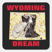 WYOMING DREAM QUADRATISCHER AUFKLEBER (Vorderseite)