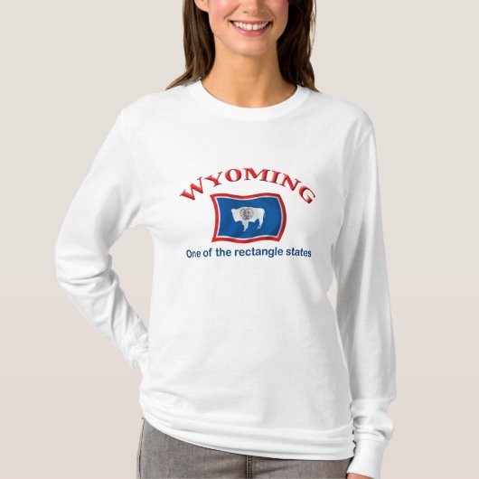 Wyoming - ein Rechteck-Staat T-Shirt (Vorderseite)