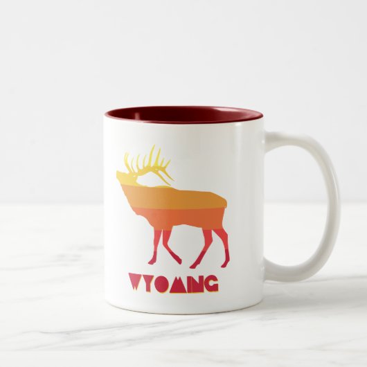 Wyoming Elk Zweifarbige Tasse (Rechts)