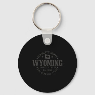 Wyoming Equality State Est 1890 Vintage Cowboy Sta Schlüsselanhänger