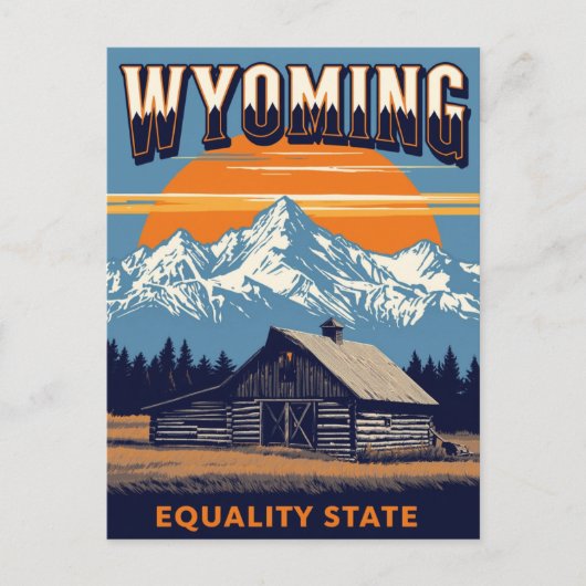 Wyoming Equality State Postkarte (Vorderseite)