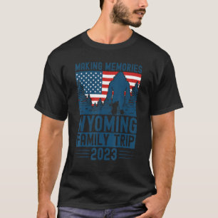 Wyoming Family Vacation 2023 Camping Fam T-Shirt