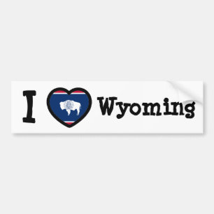 Wyoming Flag Autoaufkleber