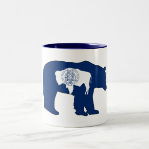 Wyoming Flag Bär Zweifarbige Tasse