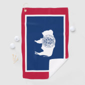 Wyoming Flag Golfhandtuch (Insitu)