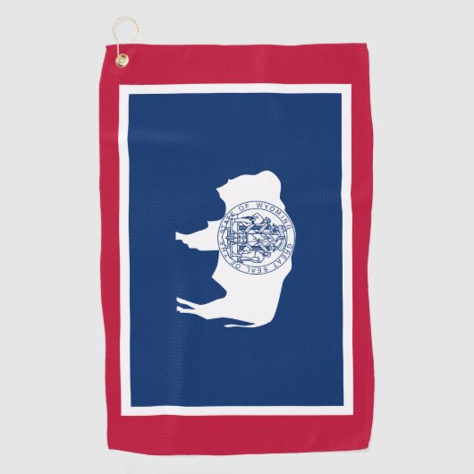 Wyoming Flag Golfhandtuch (Vorderseite)