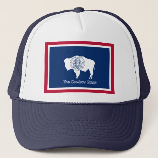Wyoming Flag Hat Truckerkappe (Vorderseite)