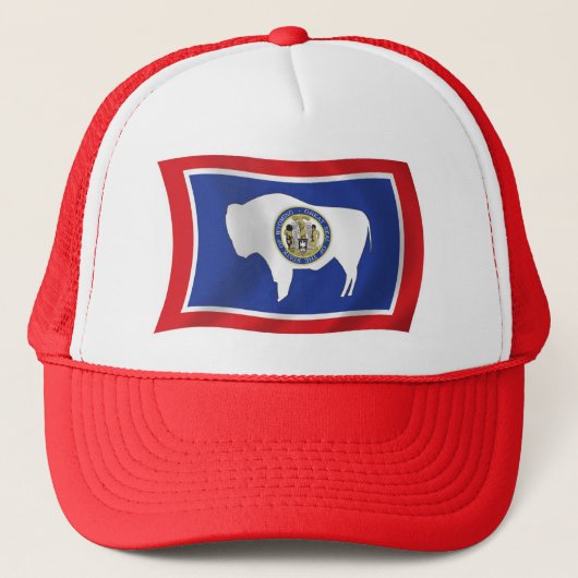 Wyoming Flag Hat Truckerkappe (Vorderseite)