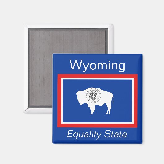 Wyoming Flag Magnet (Vorderseite/Rückseite)