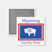 Wyoming Flag Magnet (Vorderseite/Rückseite)