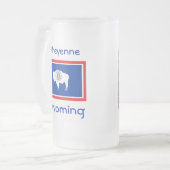 Wyoming Flag Map City Tasse (Vorderseite Links)