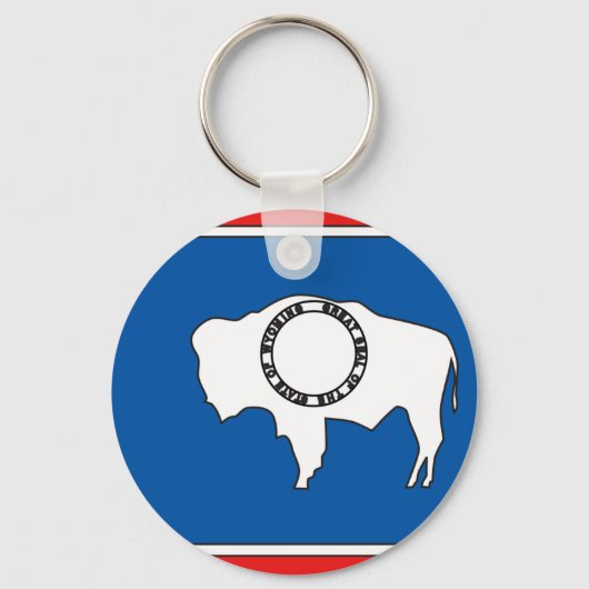 Wyoming Flag Map Schlüsselanhänger (Vorderseite)